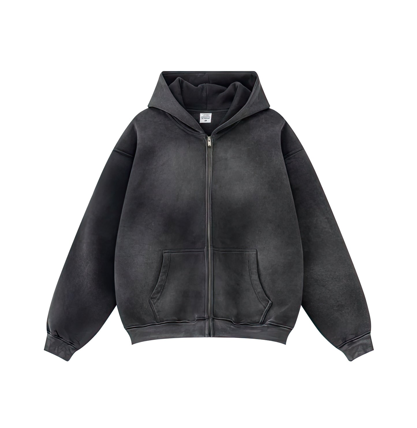 Vintage washed zip hoodie