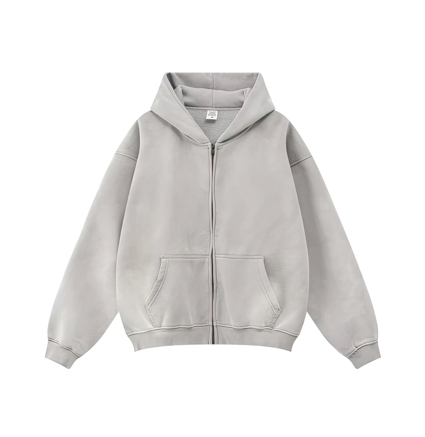 Vintage washed zip hoodie