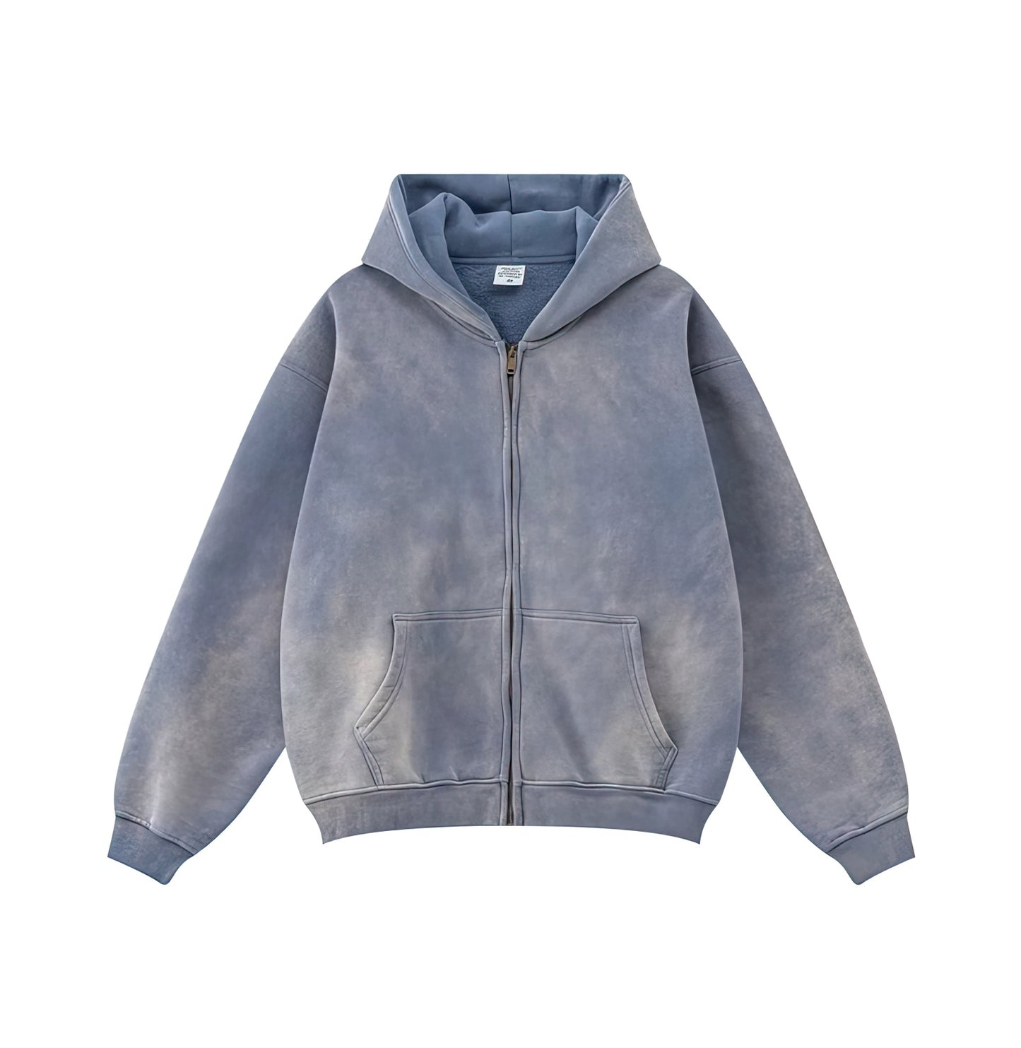 Vintage washed zip hoodie