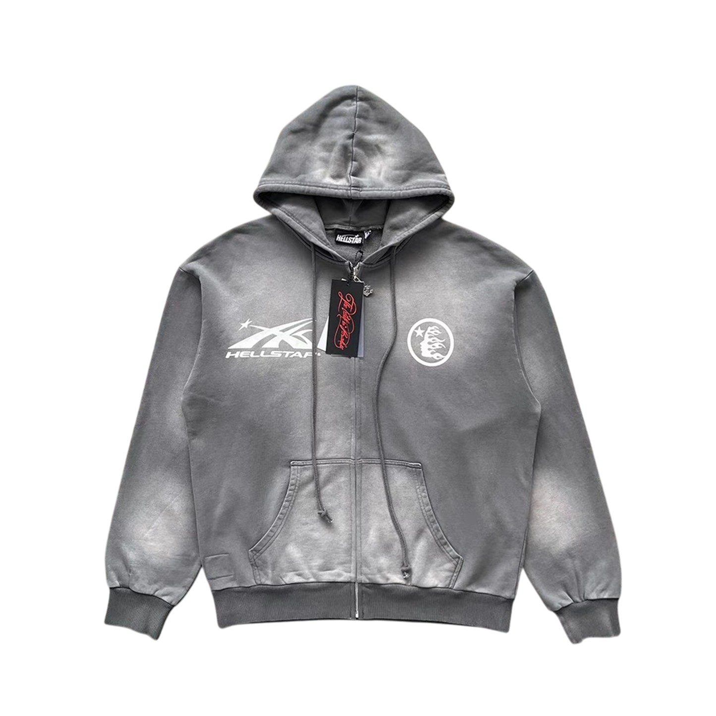 STAR WASHED ZIP HOODIE
