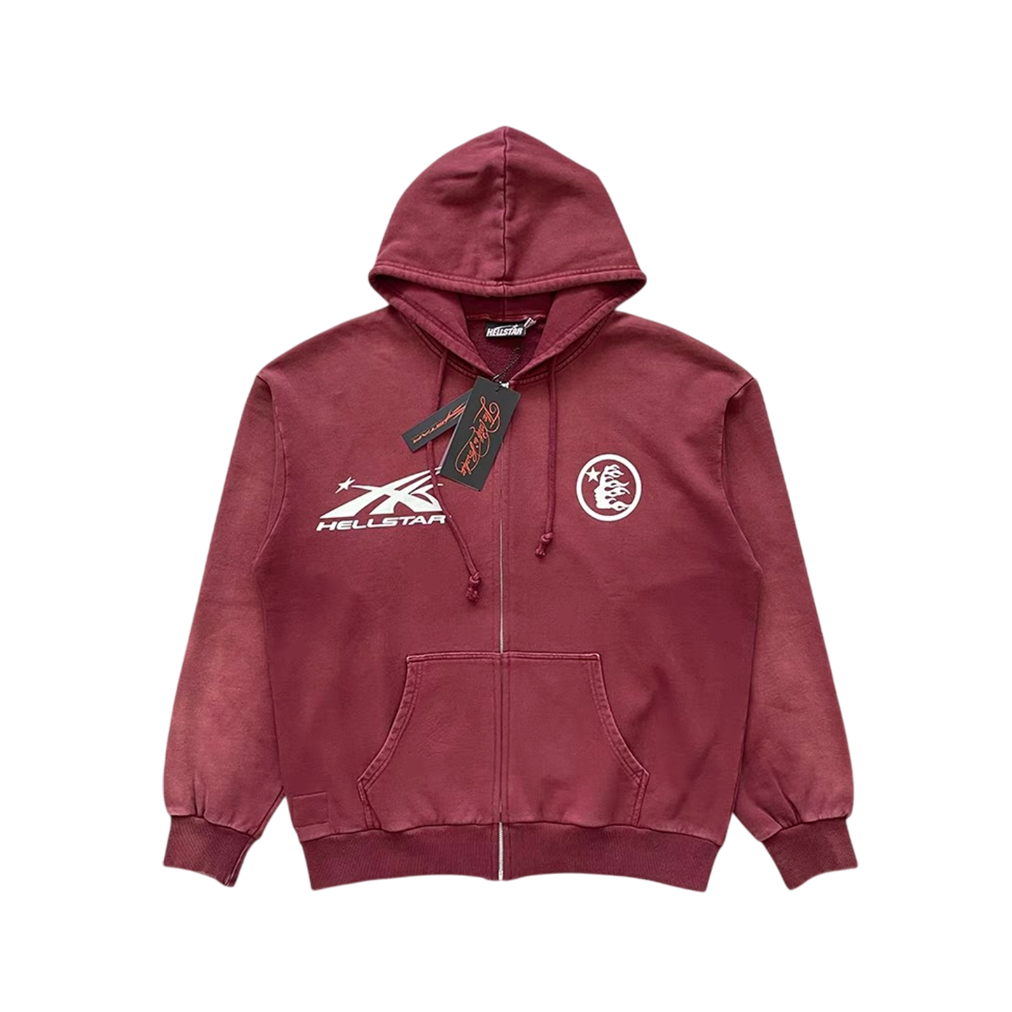 STAR WASHED ZIP HOODIE