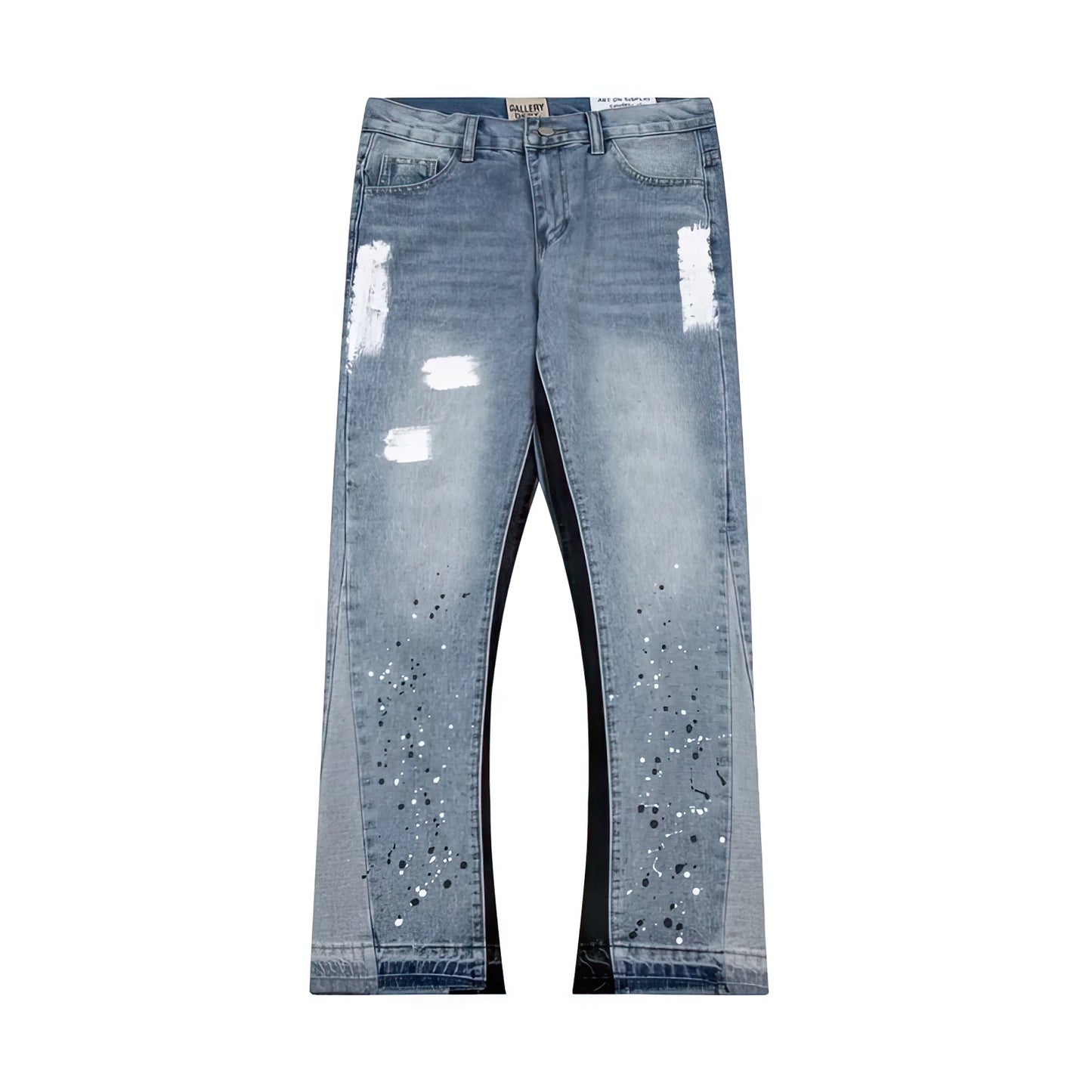 Spray flared denim